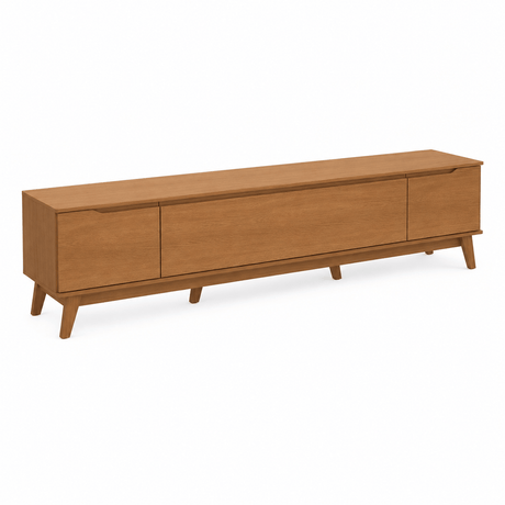 Furniture Sarayi Living Room Furniture Modern 85" TV Stand with 3 Doors & Built-In Handles - R264