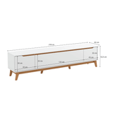 Furniture Sarayi Living Room Furniture Modern 85" TV Stand with 3 Doors & Built-In Handles - R264