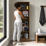 Furniture Sarayi Bedroom Furniture Modern Double Door Wooden Multi-Purpose Cabinet with Open Top Shelf - N408-NG