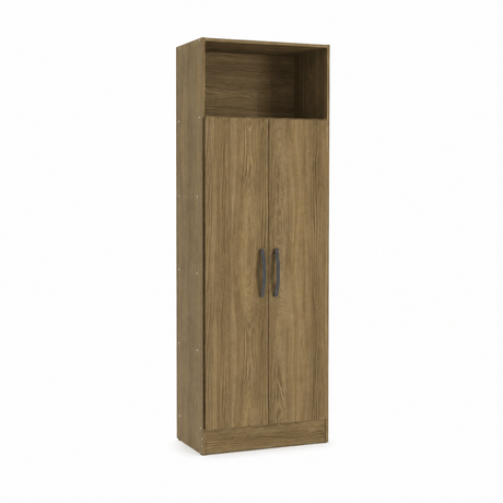 Furniture Sarayi Bedroom Furniture Modern Double Door Wooden Multi-Purpose Cabinet with Open Top Shelf - N408-NG