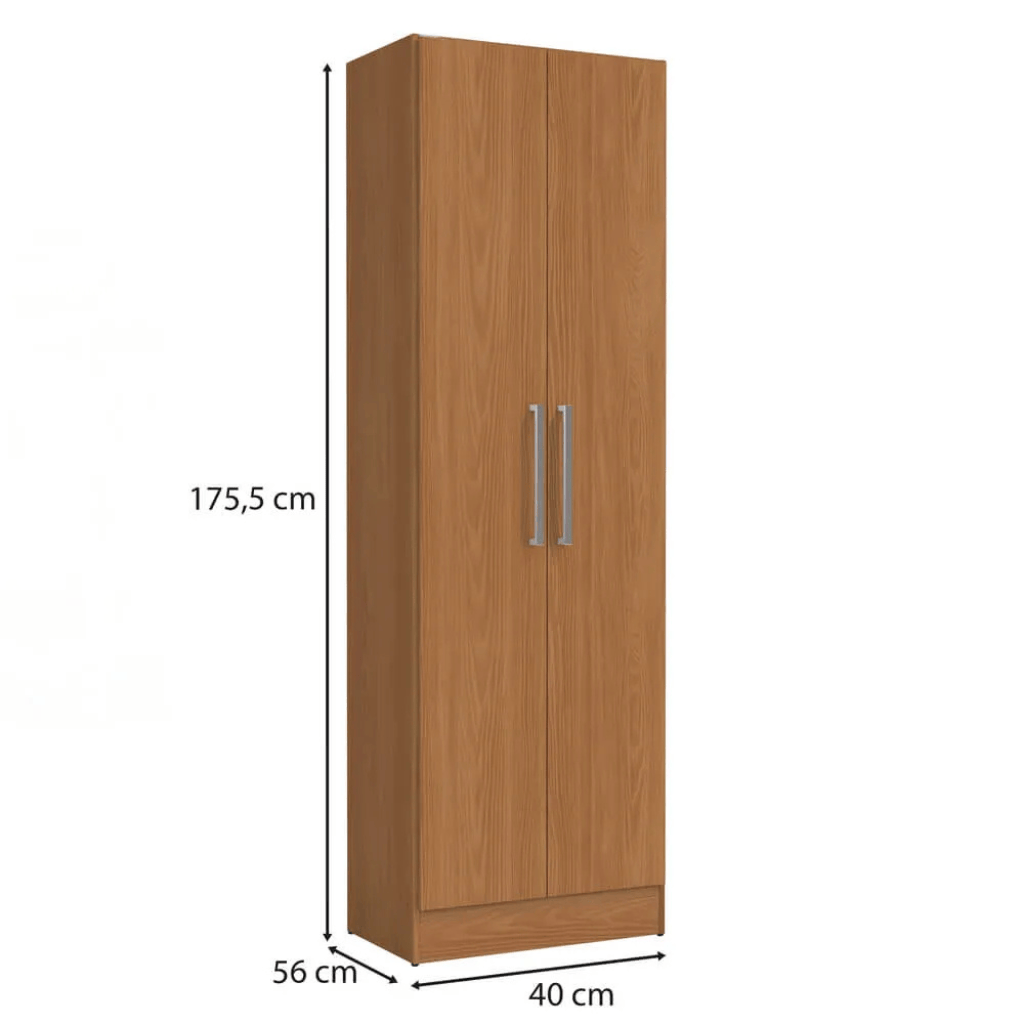Furniture Sarayi Bedroom Furniture Modern Double Door Wooden Wardrobe with 6 Shelves - T267-CN