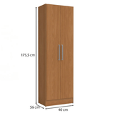 Furniture Sarayi Bedroom Furniture Modern Double Door Wooden Wardrobe with 6 Shelves - T267-CN