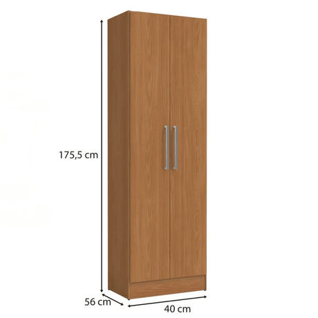 Furniture Sarayi Bedroom Furniture Modern Double Door Wooden Wardrobe with 6 Shelves - T267-CN