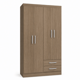 Furniture Sarayi Bedroom Furniture Modern Four Door Wooden Bedroom Wardrobe with 2 Hanging Rails & 2 Drawers - EX086
