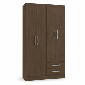 Furniture Sarayi Bedroom Furniture Modern Four Door Wooden Bedroom Wardrobe with 2 Hanging Rails & 2 Drawers - EX086