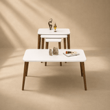 Furniture Sarayi Living Room Furniture Modern Nesting Coffee Table Set with Centre Table & 3 Coffee Tables – F-3008