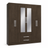 Furniture Sarayi Bedroom Furniture Modern Six Door Wooden Bedroom Wardrobe with Dual Mirrors & 2 Drawers - EX0256