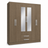 Furniture Sarayi Bedroom Furniture Modern Six Door Wooden Bedroom Wardrobe with Dual Mirrors & 2 Drawers - EX0256