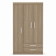 Furniture Sarayi Bedroom Furniture Modern Three Door Wooden Bedroom Wardrobe with Hanging Rail & 2 Drawers - EX085-NT