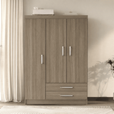 Furniture Sarayi Bedroom Furniture Modern Three Door Wooden Bedroom Wardrobe with Hanging Rail & 2 Drawers - EX085-NT