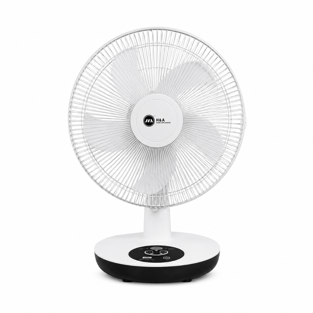 H&A Fan & Cooler H&A 16" Table Top Rechargeable Fan with 3 Speeds, USB Charging Port & LED Night Light – H&A-215-16
