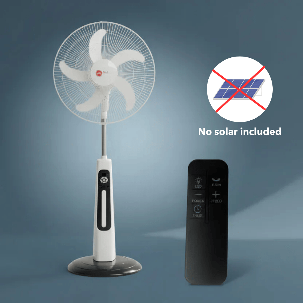 H&A Fan & Cooler H&A 18-Inch Rechargeable Standing Fan with Remote, LED Light & USB Port - 300A-18