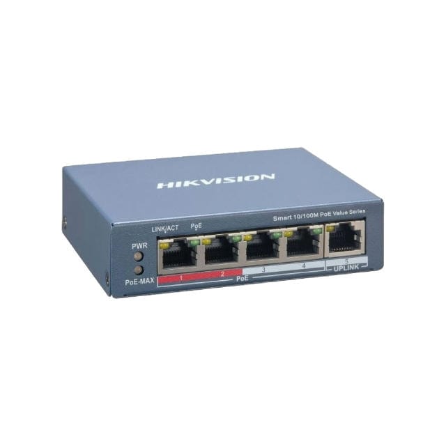 Hikvision Security & Surveillance Systems Hikvision 4 Port Fast Ethernet Smart POE Switch - DS-3E1105P-EI/M