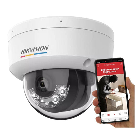 Hikvision Smart Home Hikvision 4MP ColorVu with Smart Hybrid Light Fixed Dome Network Camera - DS-2CD1147G2H-LIU