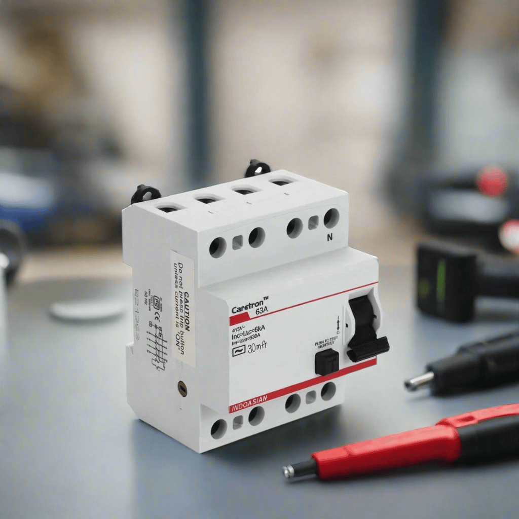 Indoasian Load Centers & Circuit Protection Indoasian Caretron 63A Four Pole RCCB - F/P RCCB 63A, 30mA