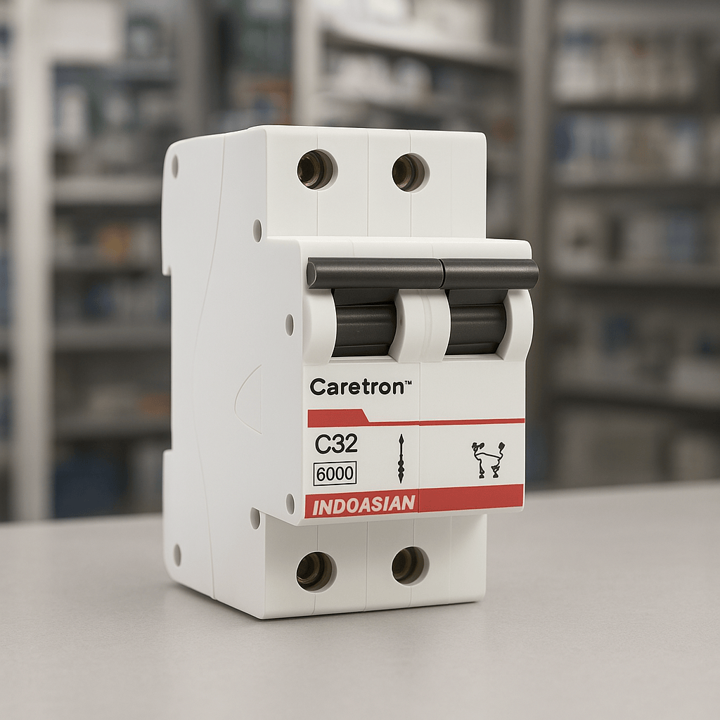 Indoasian Load Centers & Circuit Protection Indoasian Caretron Double Pole C-Curve MCB DP Series (6A-63A)