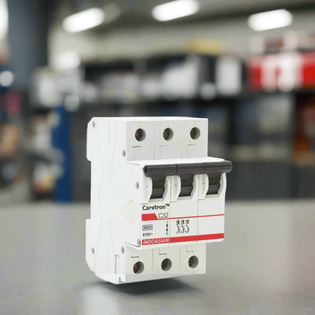 Indoasian Load Centers & Circuit Protection Indoasian Caretron Triple Pole C-Curve MCB TP Series (6A-63A)
