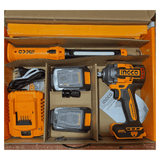 Ingco Cordless Impact Wrench 400Nm + Two 20V Batteries + Socket Set + Work Lamp - COSLI23048