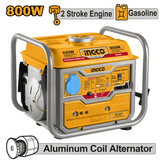 Ingco Generator Ingco 0.8 kW Portable 2-Stroke 800W Gasoline Generator - GE8005