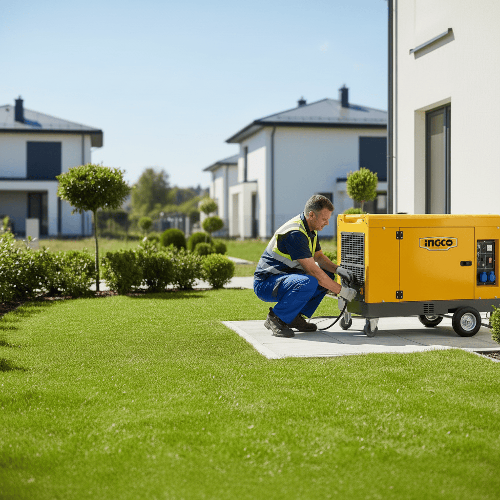 Ingco Generators Ingco 10.5kW Silent Diesel Generator with Electric Start & 26L Fuel Tank - GSE105001