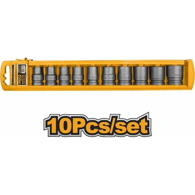 Ingco Sockets & Hex Keys Ingco ½″ 10 Pieces Impact Socket Set - HKISSD12101