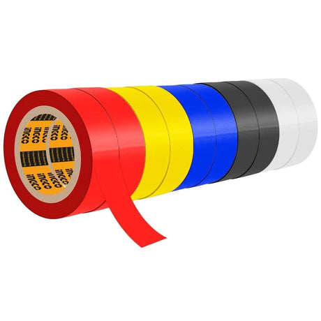 Ingco Power Management & Protection Ingco 10-Pieces Multicolor PVC Insulating Tape - HPET1013