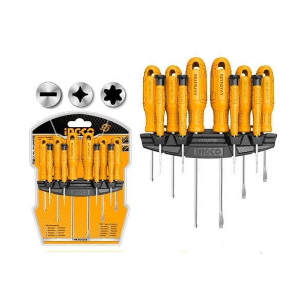 Ingco Screwdrivers Ingco 10 Pieces Screwdriver & Precision Screwdriver Set - HKSD1058