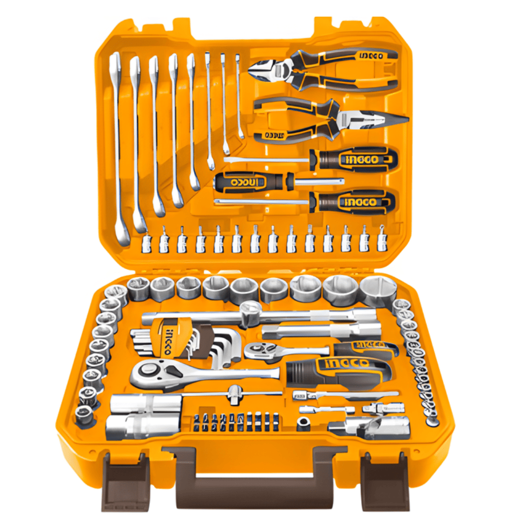 Buy Ingco 100-Piece Professional Hand Tool Set with Ratchet Wrenches ...