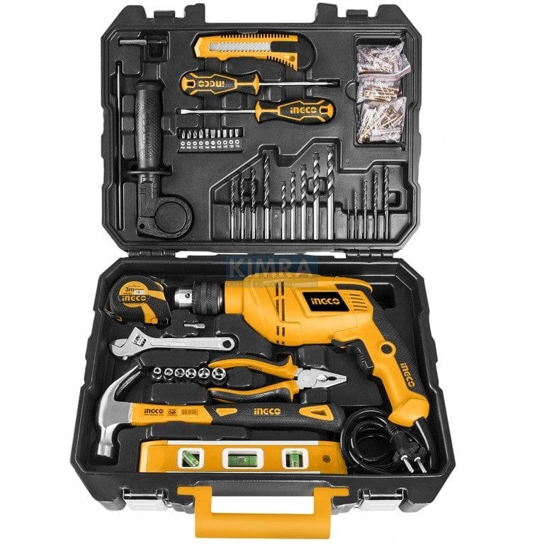 Ingco Tool Set Ingco 101 Pieces Tools Set with 850W Hammer Impact Drill - HKTHP11022