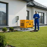 Ingco Generators Ingco 10kW Silent Diesel Generator with 794cc V-Twin Water-Cooled Engine, Electric Start & 26L Fuel Tank