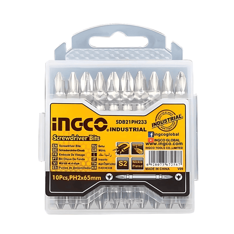 Ingco Screwdriver Bits Ingco 10pcs Screwdriver Bits Set 50mm Two Sides - SDB21PH223