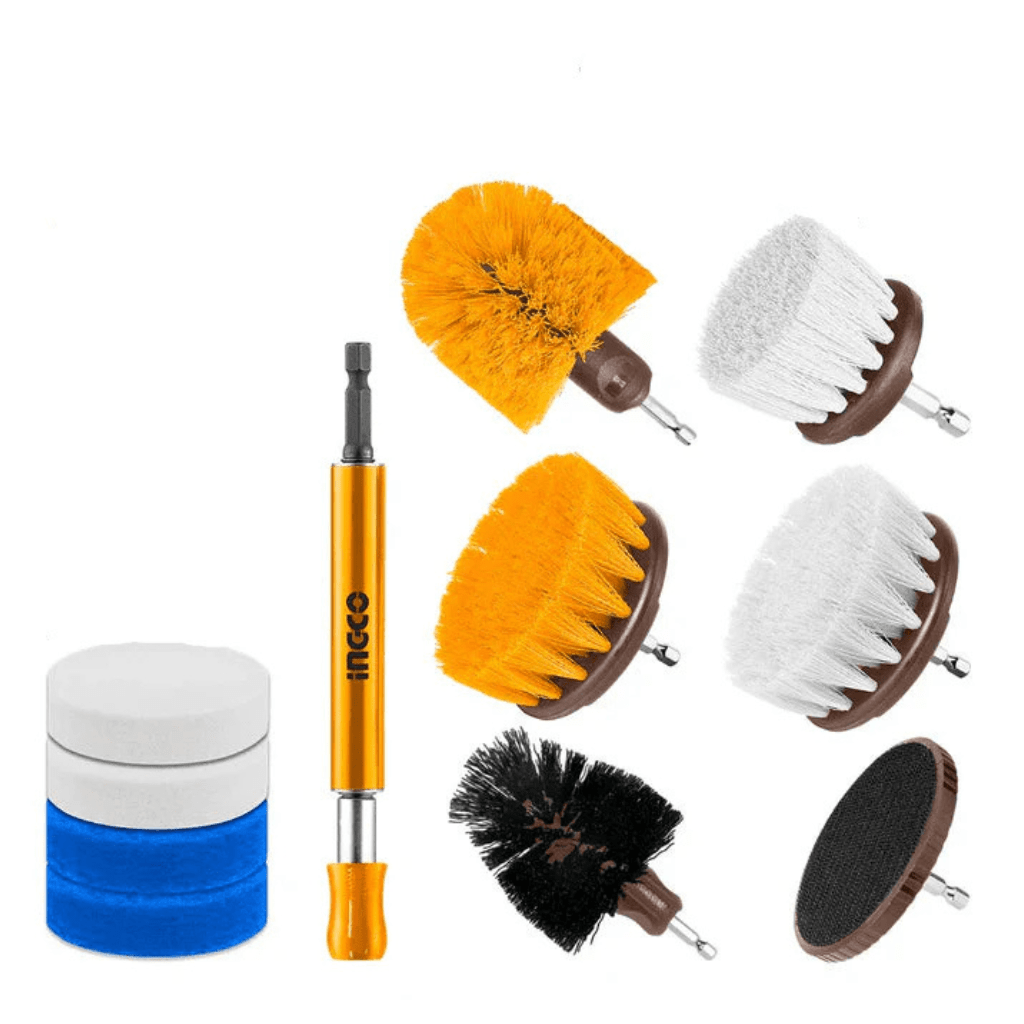 Ingco Cleaning Equipment Accessories Ingco 11-Pieces Cleaning Brush Set – WCB1101