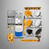 Ingco Cleaning Equipment Accessories Ingco 11-Pieces Cleaning Brush Set – WCB1101