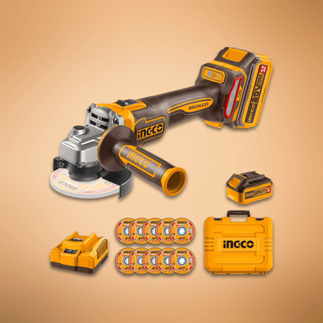 Ingco Grinder Ingco 115mm Brushless Lithium-Ion Cordless Angle Grinder 20V - CAGLI2211531