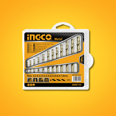 Ingco Drill Bits Ingco 12-Piece HSS Twist Drill Bits Set – AKDB1125