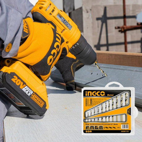 Ingco Drill Bits Ingco 12-Piece HSS Twist Drill Bits Set – AKDB1125
