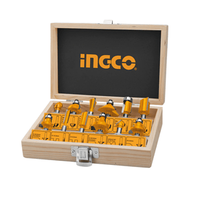 Ingco Router Bits Ingco 12-Piece Router Bits Set 6mm Shank Diameter - AKRT1201