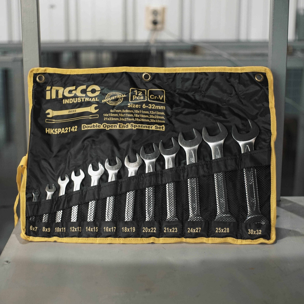 Ingco Wrenches Ingco 12 Pieces Double Open End Spanner Set - HKSPA2142