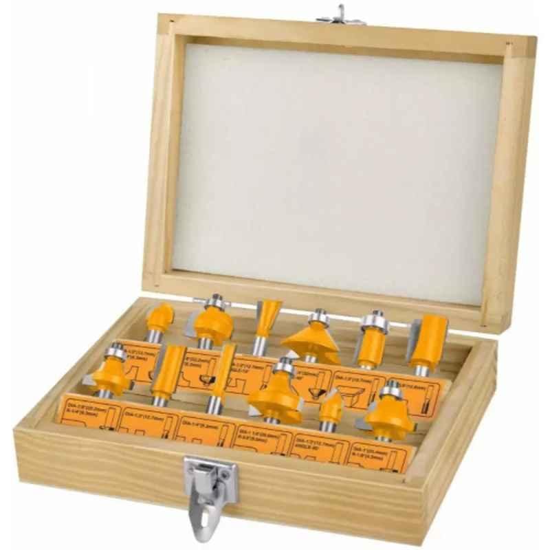 Buy Ingco 12 Pieces Router Bits Set 8mm Shank Diameter - AKRT1211 ...