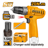 Ingco Drill Ingco 12V Lithium-Ion Cordless Drill - CDLI12456
