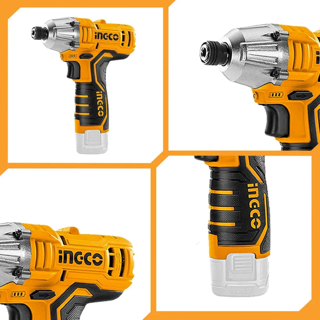 Ingco Impact Wrench & Driver Ingco 12V Lithium-Ion Cordless Impact Driver with 100Nm Torque - CIRLI12015