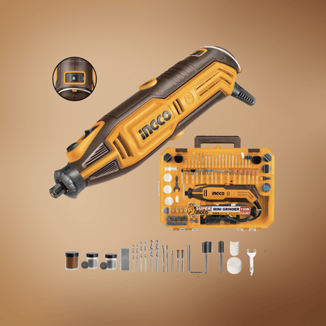 Ingco Rotary & Oscillating Tool Ingco 130W Mini Grinder Kit - MG133281