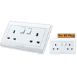 Ingco Switches & Sockets Ingco 13A 2-Gang Switched Double BS Socket - HESST0213A