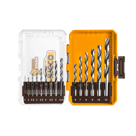 Ingco Drill Bits Ingco 15-Piece HSS Metal Drill Bit Set 1–12mm - AKDL51506