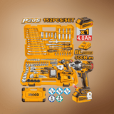 Ingco Power Tool Combo Kit Ingco 152 Pieces Cordless Impact Wrench Tools Set - HKTHP31521