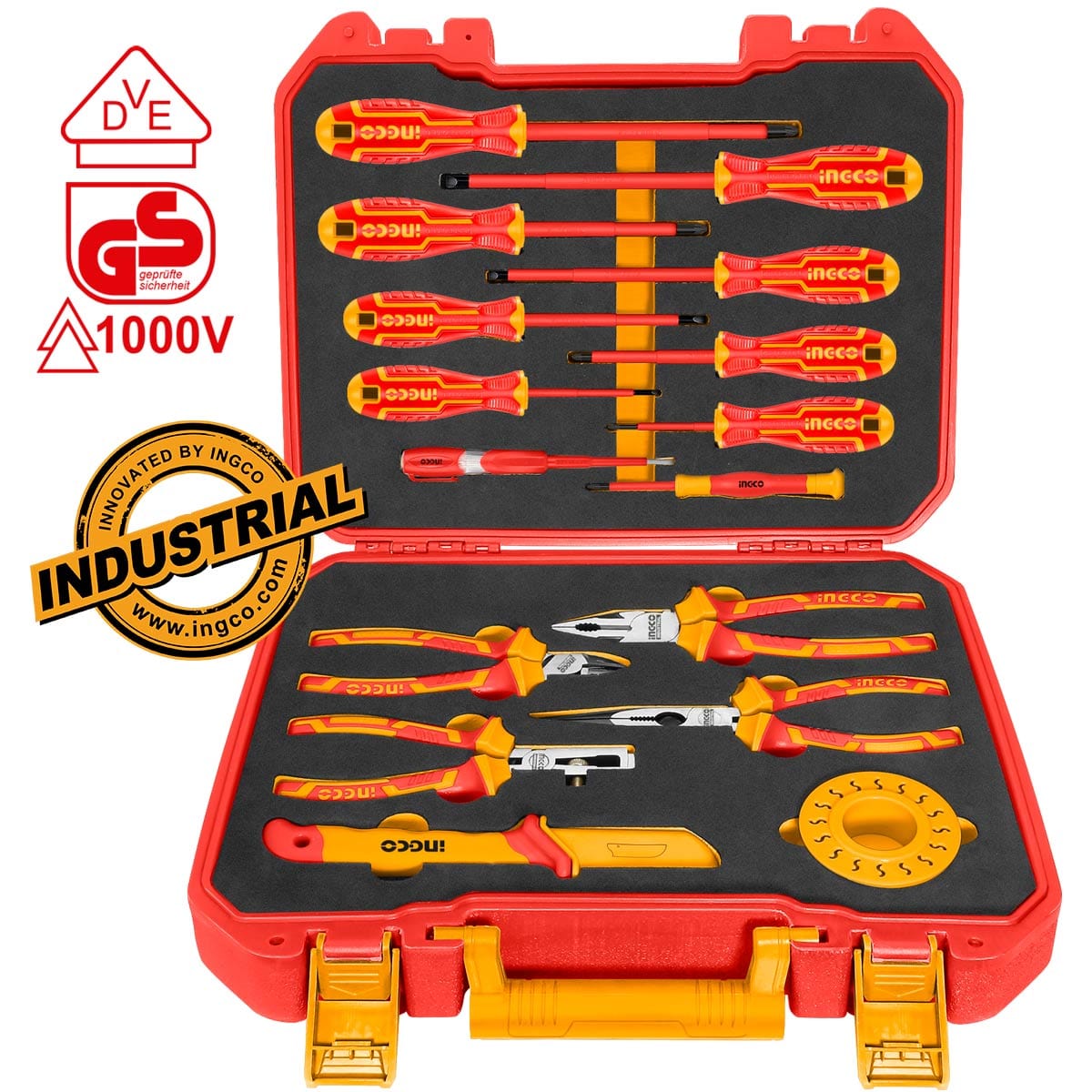 Ingco Tool Set Ingco 16 Pieces Insulated Tools Set - HKITH1601