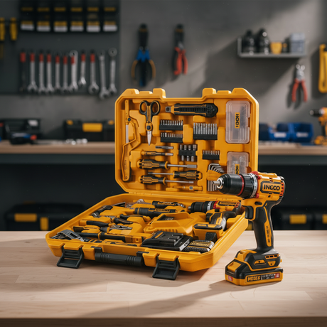 Ingco Tool Chests & Cabinets Ingco 166-Piece Cordless Tool Set 20V Impact Drill 2.0Ah Battery 66Nm Torque - HKTHP41662