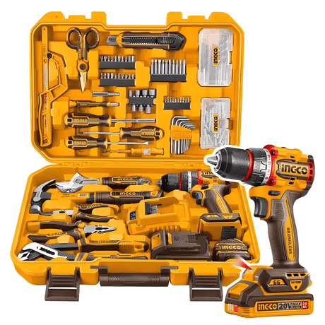 Ingco Tool Chests & Cabinets Ingco 166-Piece Cordless Tool Set 20V Impact Drill 2.0Ah Battery 66Nm Torque - HKTHP41662
