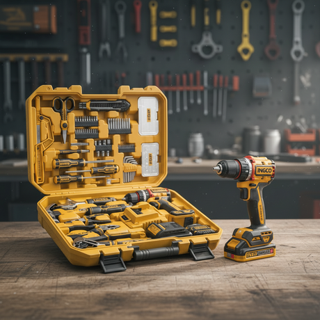 Ingco Tool Chests & Cabinets Ingco 166-Piece Cordless Tool Set 20V Impact Drill 2.0Ah Battery 66Nm Torque - HKTHP41662