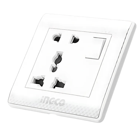 Ingco Switches & Sockets Ingco 16A 1-Gang 2 & 3 Pin Switched Universal Socket – HESST1116A